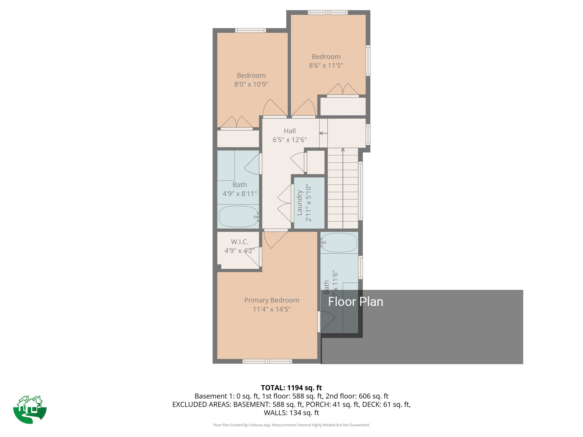 Upper Floor Plan Key Image